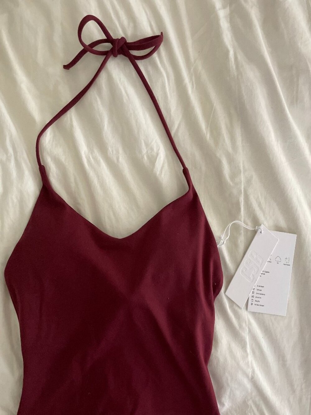 CSB Halter Tank Top Size Medium in Red